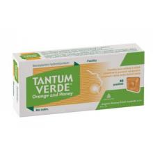 Tantum Verde Orange & Honey lozenges 20 x 3 mg