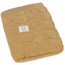 YOSOY WAVES Detská deka z 100% organickej bavlny, 100x80 cm, Toffee