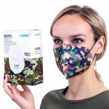 Carine FFP2 NR FM002 10 pcs Filtration half mask category III, camouflage