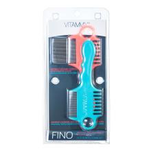 VITAMMY FINO Lice and nit comb set, orange/turquoise
