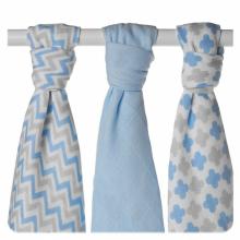 XKKO BMB Bambusová plienka Scandinavian Baby Blue, 70x70, MIX 3ks
