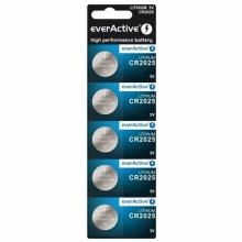 everActive CR2025, Button alkaline lithium batteries 3V, 5 pcs