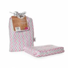 XKKO BMB swaddle - towel, 120x120 - Scandinavian Baby Pink Chevron