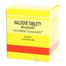 KALCIOVÉ TABLETY 500 mg GALVEX - CALCII CARBONICI