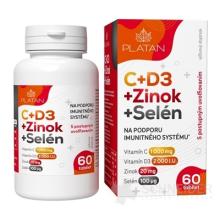 PLATAN Vitamin C+D+ZINC+SELENIUM 60 pcs