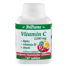 MedPharma Vitamín C 1200 mg - šípky, vit. D, zinok