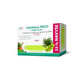 HerbalMed pastilky – isl.lišajník,tymian,extrakt z 20 bylín a vit.C 24+6 past.