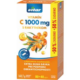 VITAR VITAMÍN C 1000 mg s rakytníkom, 80+40 tbl.