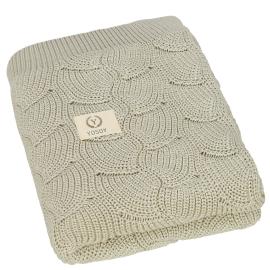YOSOY Waves Detská deka z 100% organickej bavlny, 100x80 cm, Light Olive