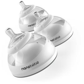 Nanobébé Bottle for feeding / milk storage, 150ml, from 0m+, gray, 3 pcs