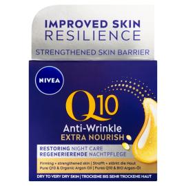 NIVEA Q10 Anti-Wrinkle Výživný nočný krém proti vráskam, 50 ml