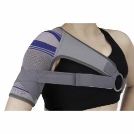 QMED ACROMED LEFT Shoulder orthosis, left, silver-blue, large. 4