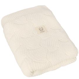 YOSOY WAVES Children's blanket made of 100% organic cotton, 100x80 cm, Ivory