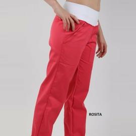 Primastyle Women's medical pants ZOJA with elastic waist, rosita, size 56