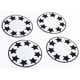 Pogu Reflective stickers for stroller wheels, Stars, set - 4 pcs