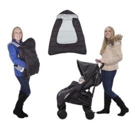 CuddleCo Comfi-Cape, pram/car seat/carrier 3 in 1, 25x12cm, black/grey