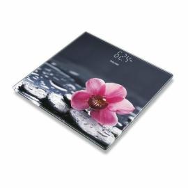 Beurer BEURER GS 215 Relax, Bathroom scale with a load capacity of 180 kg and a print with a flower