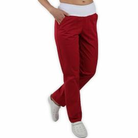 Primastyle Women's medical pants ZOJA with elastic waist, burgundy, large. 54