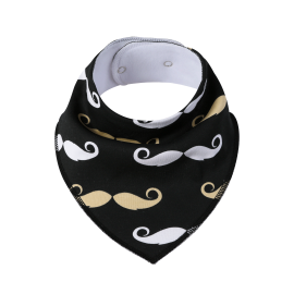SIMED Cotton bib with impermeable PUL layer, mustache