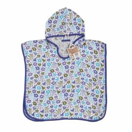 XKKO BMB Flowers&Birds Boys, Bamboo poncho, size 1, 1-2 years