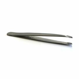 INNOXA VM-T18A, steel tweezers, thicker, bevelled, silver, 9,6cm