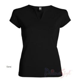 Primastyle Women's medical T-shirt with short sleeves BELLA, black, large. XXL