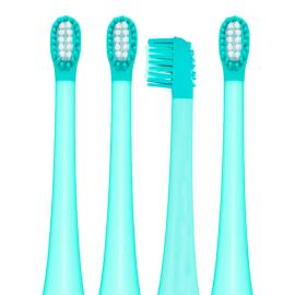 VITAMMY DINO, Replacement handles for DINO toothbrushes, turquoise, 4 pcs