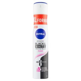 NIVEA Black &amp; White Invisible Clear Sprej antiperspirant, 200 ml