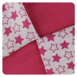 XKKO Bamboo napkins 30x30 - Little Stars Magenta Mix (9 pcs)