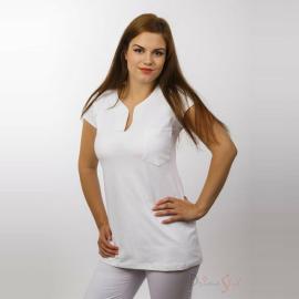 Primastyle Women's medical T-shirt with short sleeves NINA, white, large. XXL