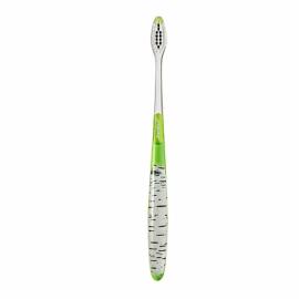 Jordan Individual Reach Colored Toothbrush, Green with Lines, Medium