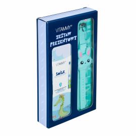 VITAMMY SMILE children's sonic toothbrush, crocodile + Vitammy Smile Watch, turquoise