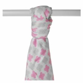 XKKO BMB Bamboo towel Scandinavian Baby Pink Cross, 90x100, 1pc