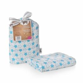 XKKO BMB wrap - towel, 120x120 - Little Stars Cyan