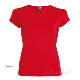 Primastyle Women's medical T-shirt with short sleeves BELLA, red, large. XXL