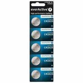 everActive CR2025, Button alkaline lithium batteries 3V, 5 pcs