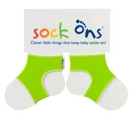 Sock Ons Covers for children's socks, Bright Lime - Size 0-6m