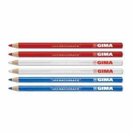 GIMA DERMOGRAPHIC PENCIL RED Sada dermografických ceruziek, mix farieb, 6ks