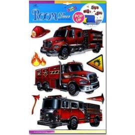 Marko 3D Wall decorations, Fire trucks