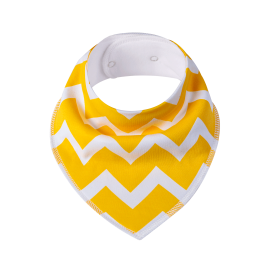 SIMED Cotton bib with impermeable PUL layer, zigzag
