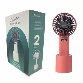 VITAMMY Dream Roto fan,  USB mini stolný ventilátor s otočnou základňou, červená