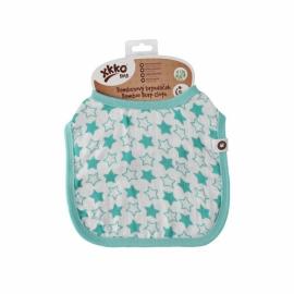 XKKO Bamboo bib - Little Stars Turquoise