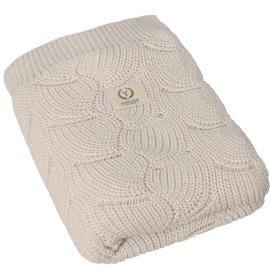 YOSOY WAVES Children's blanket made of 100% organic cotton, 100x80 cm, Latte
