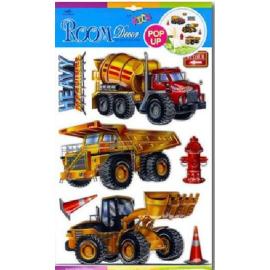 Marko 3D Wall decorations, Construction vehicles