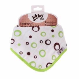 XKKO BMB Spirals&Bubbles - Bib/Scarf, Lime Bubbles (1pc)