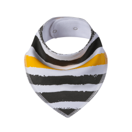 SIMED Cotton bib with impermeable PUL layer, big stripes