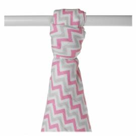 XKKO BMB Bambusová osuška Scandinavian Baby Pink Chevron, 90x100, 1ks