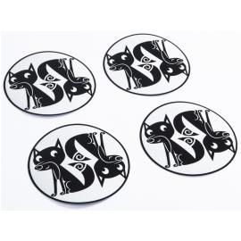 Pogu Reflective stickers for stroller wheels, Foxes, set - 4 pcs