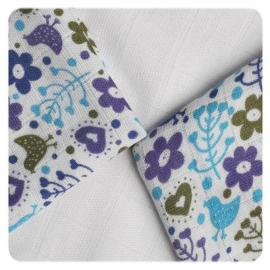 XKKO Bamboo napkins XKKO BMB 30x30 - Flowers&Birds Boys MIX 9pcs