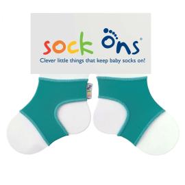 Sock Ons Covers for children's socks, Bright Turquoise - Size 0-6m